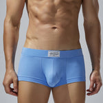 2 Pack Men's Low-Rise Solid Breathable Cotton Trunks