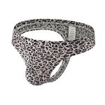 3 Pack Men's Leopard Print Quick-Dry Ultra-Light Chafe-Free Design Thongs