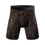 3 Pack Men's Printed Sports Boxer Briefs With Functional Fly