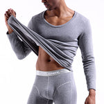 V-Neck Thermal Underwear With Fleece Lined