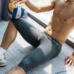 Men's Ice Silk Mesh Mid-Rise Quick-Dry for Sports & Casual Activewear Tights
