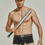Men's Spliced Color Trunks With Button Fly
