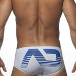 2 Pack Men's Trendy Prints U-Pouch Low-Rise Skin-Friendly Swim Briefs
