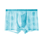 4 Pack Men's Ice Silk Antibacterial Mid-Rise Seamless Comfort Trunks