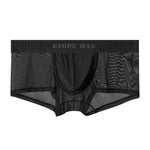 2-Pack Men's Breathable Mesh Ice Silk U-convex Low Waist Boxer Briefs