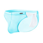 Men's Sexy Translucent Lace-up Briefs with Unfastened U-shaped Large Pouch