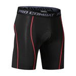 2 Pack Men's Moisture-Wicking Mesh Breathable Shock-Absorbing Riding Activewear Tights