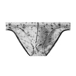 4 Pack Men's Trendy Print Low-Rise U-Pouch & Breathable Mesh Briefs
