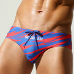 Men's 3D Print Breathable Quick Dry Beach Vacation Swim Briefs