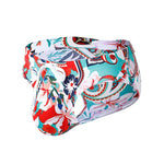 2 Pack Men's Ice Silk Quick Dry Low Rise Drawstring High Elastic Non-Binding Swim Briefs