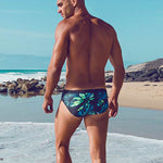 Men's Retro Print Casual Beach Swim Briefs
