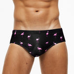 Men's Quick-Dry Printed UV Protection No-Slip Elastic Swim Briefs