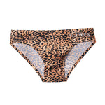 4 Pack Men's U-Pouch Leopard Print Sexy & Contour Fit Briefs