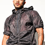 Men’s Half Sleeve Hooded Activewear Tops
