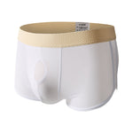 4 Pack Men's Ultra-Thin Breathable Solid Color Separated Pouch Smooth Trunks