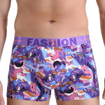 3 Pack Men's Cartoon Modal Printed Briefs And Trunks