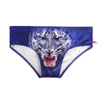 Men's Low-Rise Stylish Animal Print Swim Briefs