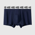 4 Pack Men's 10A Antibacterial Cotton Trunks with Oyster Massage Pouch