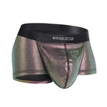 Men's Metallic Glossy Big Pouch Boxer with Fly