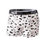 4-Pack Men's Trendy Print Ice Silk Mid-Rise Trunks