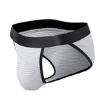 3 Pack Men's Low Rise High Cut Ice Silk Cooling Breathable Lightweight Quick Dry Briefs