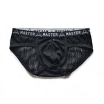 2 Pack Men's Low-Rise Sexy Lace U-Pouch Briefs