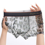 4 Pack Men's Leopard Print Cooling Touch Lightweight & Breathable Trunks