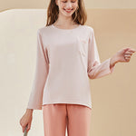 Comfortable Modal Cotton Long Sleeve Couple Pajama Set