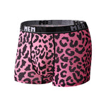 4-Pack Men's Leopard Print Mid-Rise Breathable Trunks