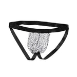 3 Pack Men's Leopard Print Ice Silk Mesh Jockstraps with 3D Pouch Breathable Support
