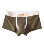 3 Pack Men's Elephant Trunk Separate Cotton Sexy Mid-Rise Solid Color Trunks