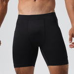 Men's Ultra-Stretch Sharkskin Ice Silk Compression Pants with Pocket