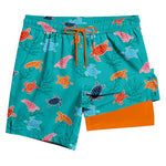 Men's Lightweight & Airy Quarter-Length Swim & Walk Quick-Dry Loose Fit Board Shorts