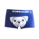 3 Pack Men's Comfortable Cotton Printed Mid-Rise Anti-Chafing Trunks