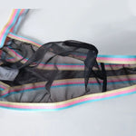 3 Pack Men's Mesh Sheer Support Pouch Strings with Cooling Comfort & Color Waistband