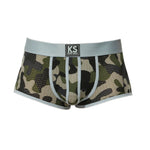 2 Pack Men's Sexy Mesh Camouflage Quick-Dry Large Pouch Low-Rise Trunks