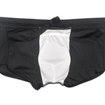 Men's Black Sheer Mesh Expanded Pouch Swim Shorts & Trunks