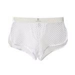 Men's Fishnet Hollow Out Breathable Antibacterial High Elastic Boxer Briefs