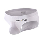 2 Pack Men's Ice Silk Mesh Support Pouch Low-Rise Form-Fitting Solid Color Bikini
