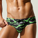 Men's Breathable Tiger Print Beach Vacation Swim Briefs