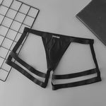 2 Pack Men's Low-Rise Strap Bikini with Support Pouch – Sexy Leg Strap