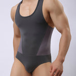 Men's Breathable Mesh Wrestling Bodysuit