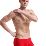 Lightweight Breathable Ice Silk U Contoured Boxers for Men