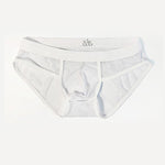 3 Pack Men's Sheer Elegance Mesh Solid Color Low-Rise Stretch Briefs