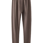 Men's Solid Color Double-Layer Bamboo Fiber Thermal Bottoms