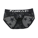 3-pack Men's Sexy Star Mesh Breathable Hollow U-shaped Convex Pouch Briefs