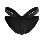 3-pack Men's Double-layer Pouch V-neck Double-waist Bikini