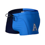 Men's Anti-Odor Bold Prints Stretch Fit Color-Blocked Swim Trunks