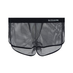 2 Pack Men's Mesh Breathable Solid Color Low-Rise Quick-Dry Fabric Boxers