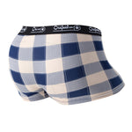 4 Pack Men's Trendy Plaid Design Daily Stretch Soft Trunks